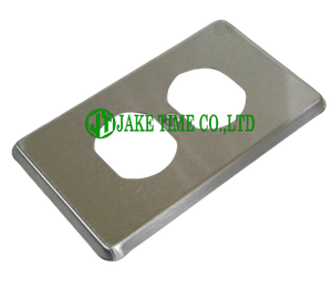 不鏽鋼白鐵插座蓋板(雙孔．雙聯插座適用)