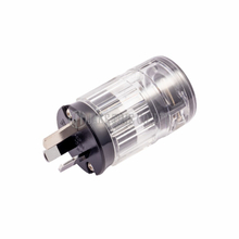 Audio Plug AS/NZS 3112 音响级澳规电源插头 透明外壳, 镀铑 线径 19mm