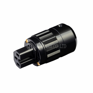 Audio Connector IEC 60320 C15 音響級歐規電源插座 黑色, 鍍金 線徑 17mm