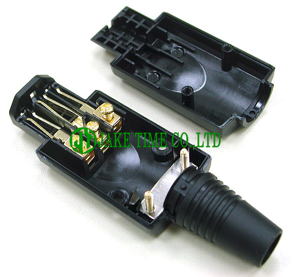Audio Connector IEC 60320 C13 音响级欧规电源插座  黑色, 镀金