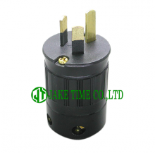 Audio Plug AS/NZS 3112 音响级澳规电源插头 黑色, 镀金 线径 17mm