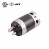 Audio Hi-Fi AC Connector NEMA 5-15P 音响级电源插头 银色烤漆, 碳纤维外壳,镀铑