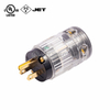 Audio Hi-Fi AC Connector NEMA 5-15P 音響級電源插頭 透明外殼,鍍金,線徑19mm