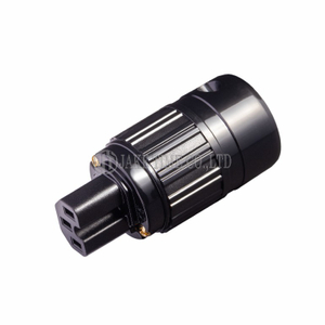 Audio Connector IEC 60320 C15 音響級歐規電源插座 黑色, 鍍金 線徑 19mm
