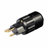Audio Swiss Plug Type J 音響級瑞士電源插頭 黑色, 鍍金 線徑 17mm