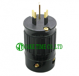 Audio Plug AS/NZS 3112 音響級澳規電源插頭 黑色, 鍍金 線徑 19mm