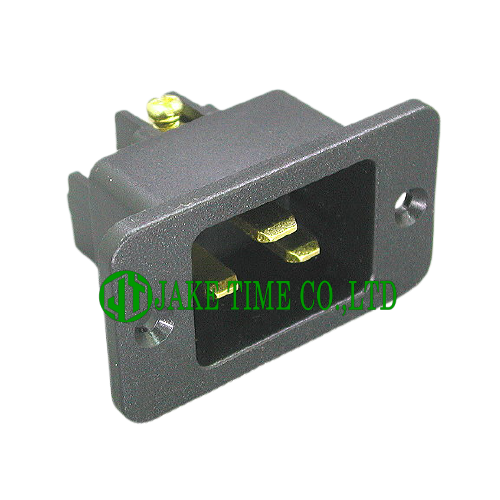 Audio Connector IEC 60320 C20 音響級歐規電源插座  黑色, 鍍銠