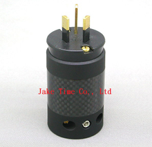 Audio Plug 碳纤维外壳,镀铑澳规音响级电源插头