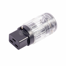 Audio Connector IEC 60320 C19 音响级欧规电源插座 透明外壳, 镀铑 线径 19mm