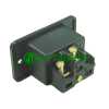 Audio Connector IEC 60320 C20 音響級歐規電源插座  黑色, 鍍金