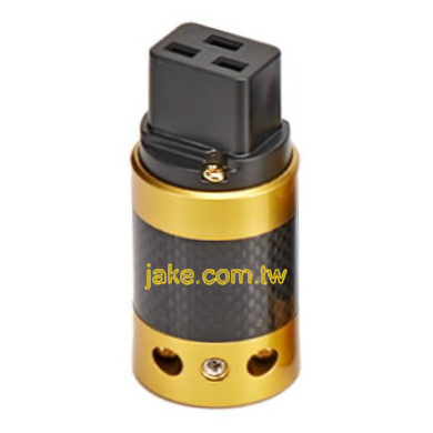 金色烤漆,碳纤维外壳,镀金IEC C19欧规音响级电源插座