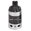 Audio Connector IEC 60320 C7 音响级欧规电源插座  银色烤漆,黑色碳纤维外壳,镀铑