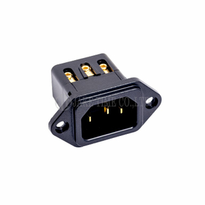 Audio Grade Hi-Fi IEC 60320 C14 Inlet 音響級歐規電源插頭 黑色,鍍金