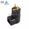 Audio Hi-Fi Schuko AC Connector 音響級歐規電源插頭 黑色,鍍金,直角L型