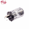Audio Hi-Fi AS/NZS 3112 AC Connector 音響級澳規電源插頭 透明外殼,鍍銠,線徑17mm