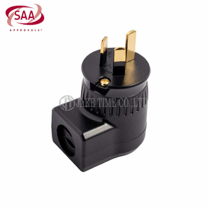 Audio Hi-Fi AS/NZS 3112 AC Connector 音響級澳規電源插頭 黑色,鍍金,直角L型