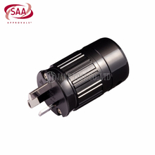 Audio Hi-Fi AS/NZS 3112 AC Connector 音响级澳规电源插头 黑色,镀铑,线径19mm