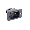 Audio Grade Hi-Fi IEC 60320 C20 Inlet 音响级欧规电源插头 黑色,镀金