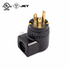 Audio Hi-Fi AC Connector NEMA 5-15P 音响级电源插头 黑色,镀金,直角L型