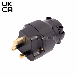 Audio Hi-Fi AC Connector BS1363 音響級英規電源插頭 黑色,鍍金