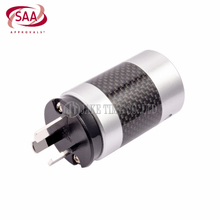 Audio Hi-Fi AS/NZS 3112 AC Connector 音響級澳規電源插頭 銀色烤漆,碳纖維外殼,鍍銠