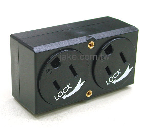 【防鬆脫插座JT-515R-LD】3孔5-15R台灣常規鎖入式插座